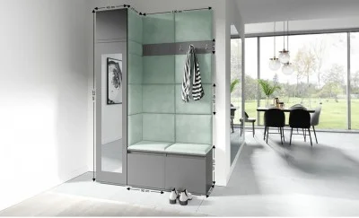 Cuier Hol Max 22, Grafit/ Verde - Trinity 21