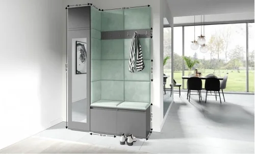 Cuier Hol Max 22, Grafit/ Verde - Trinity 21