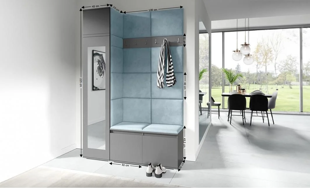 Cuier Hol Max 22, Grafit/ Albastru - Trinity 22 1