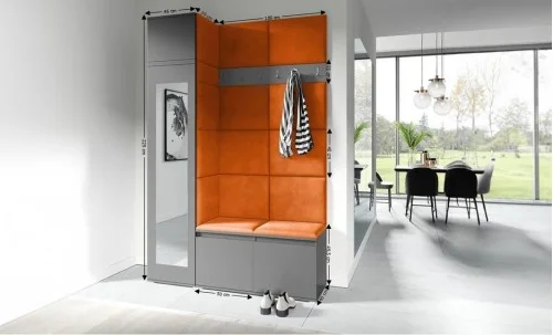 Cuier Hol Max 22, Grafit/ Portocaliu - Trinity 25