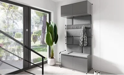 Cuier Hol Max 23, Grafit/ Gri - Trinity 15