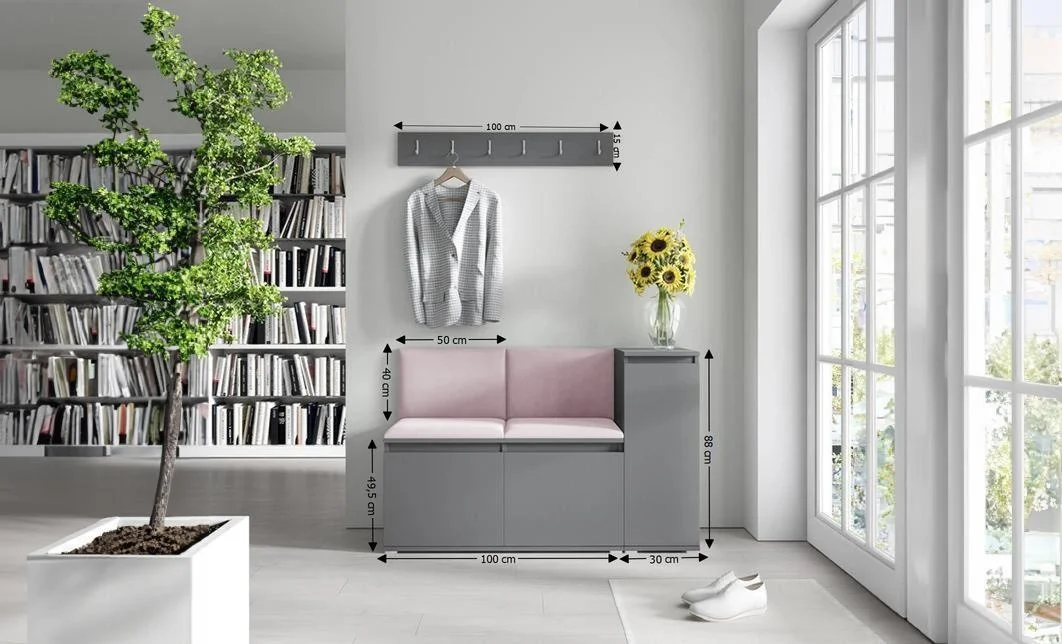 Cuier Hol Max 25, Grafit/ Roz - Trinity 19 1