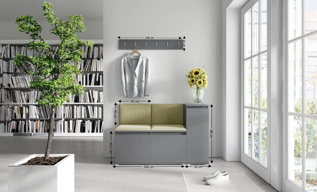 Cuier Hol Max 25, Grafit/ Verde - Trinity 27 1