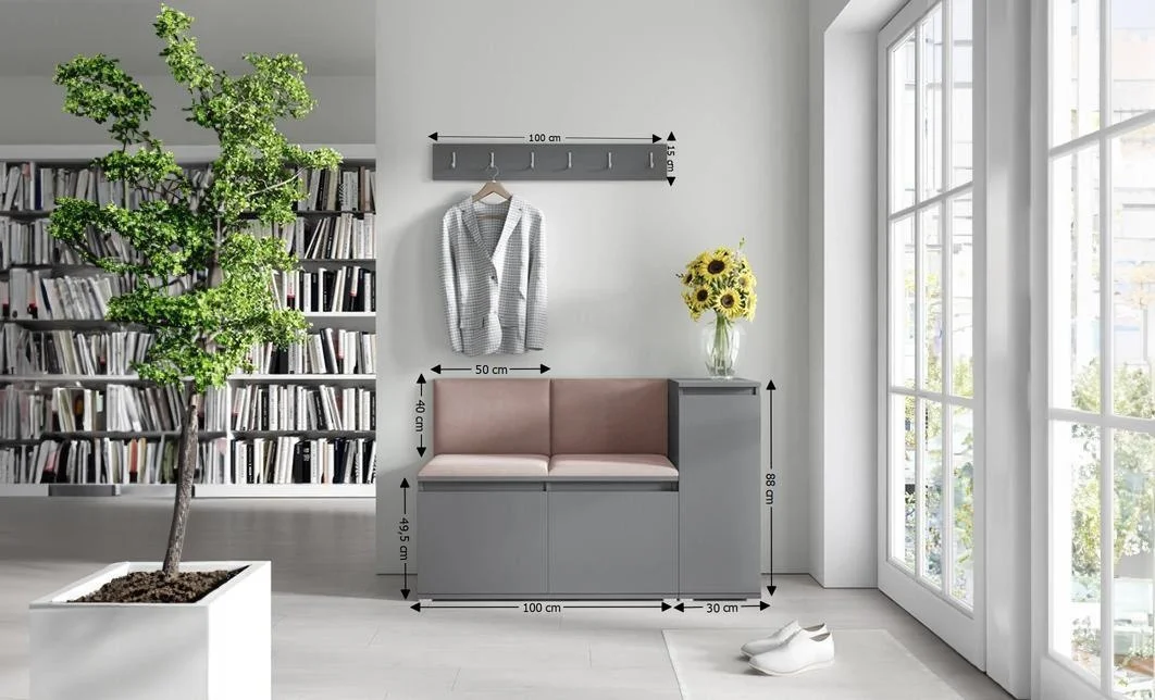 Cuier Hol Max 25, Grafit/ Maro - Trinity 7 1