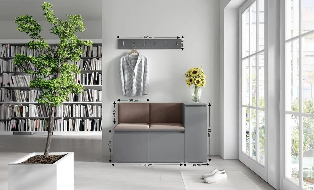 Cuier Hol Max 25, Grafit/ Maro - Trinity 8 1