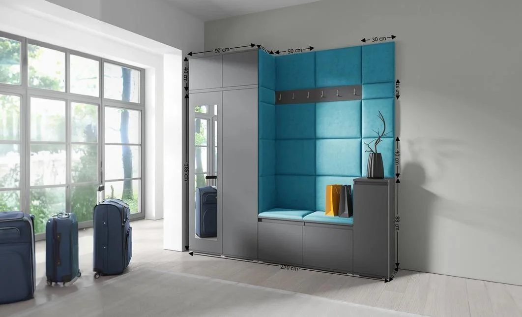 Cuier Hol Max 26, Grafit/ Albastru - Trinity 13 1