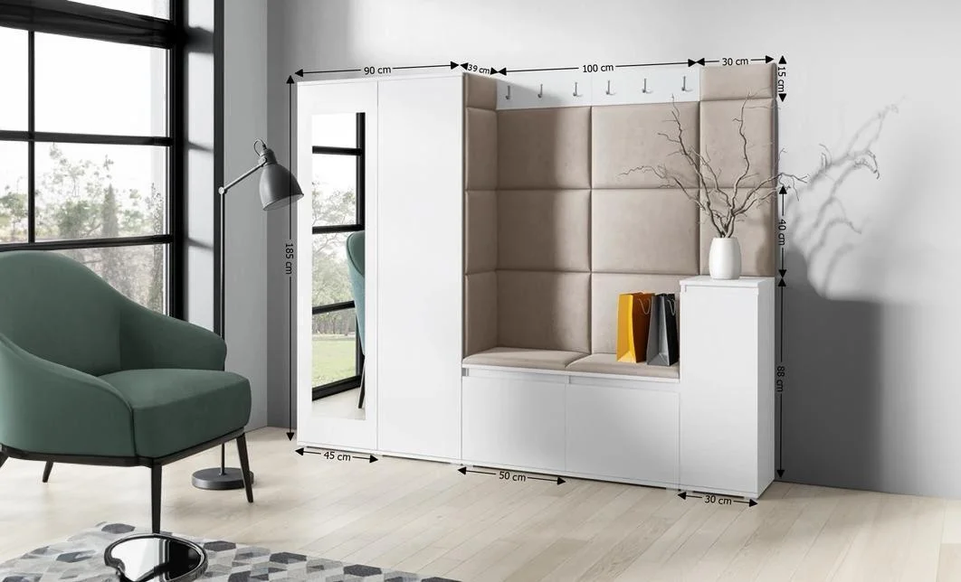 Cuier Hol Max 27, Alb/ Maro - Trinity 5 1