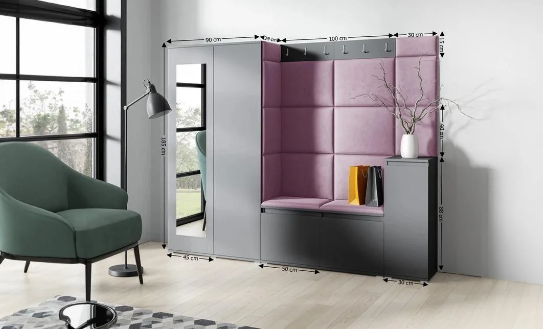 Cuier Hol Max 27, Grafit/ Mov - Trinity 11 1