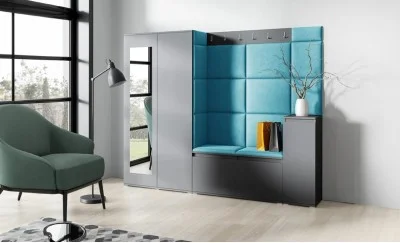Cuier Hol Max 27, Grafit/ Albastru - Trinity 13