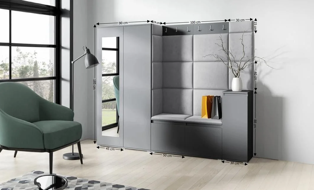 Cuier Hol Max 27, Grafit/ Gri - Trinity 14 1