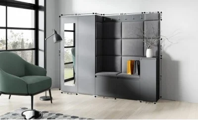 Cuier Hol Max 27, Grafit/ Negru - Trinity 16