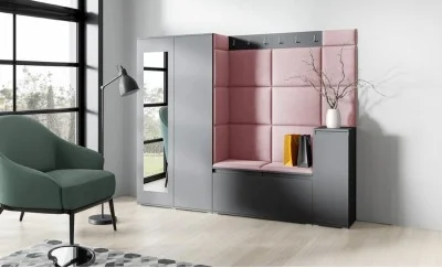 Cuier Hol Max 27, Grafit/ Roz - Trinity 23