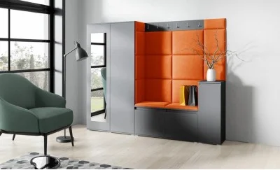 Cuier Hol Max 27, Grafit/ Portocaliu - Trinity 25