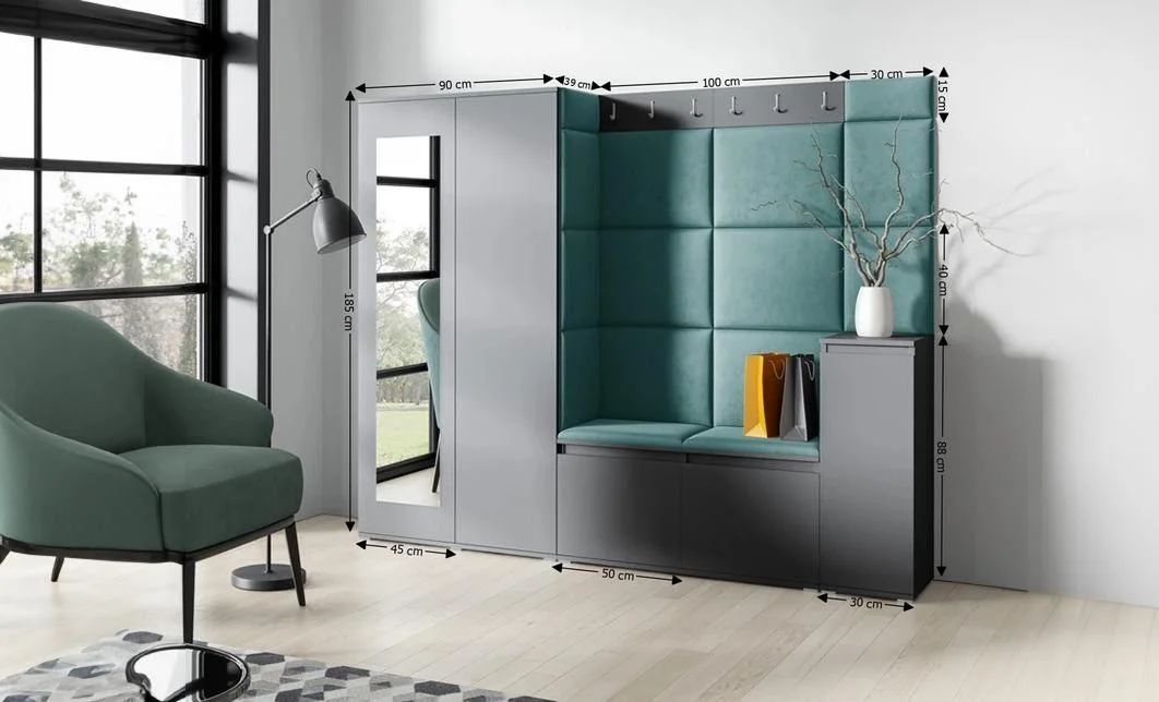 Cuier Hol Max 27, Grafit/ Verde - Trinity 28 1