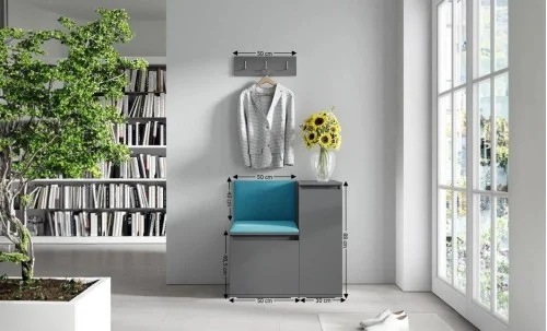 Cuier Hol Max 30, Grafit/ Albastru - Trinity 13