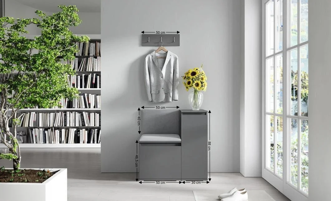 Cuier Hol Max 30, Grafit/ Gri - Trinity 14 1