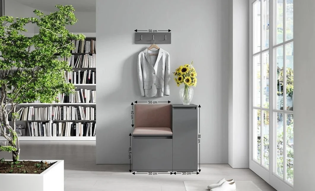 Cuier Hol Max 30, Grafit/ Maro - Trinity 7 1