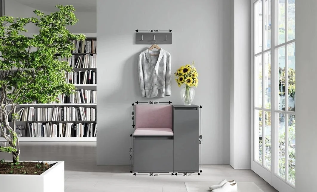 Cuier Hol Max 30, Grafit/ Roz - Trinity 19 1