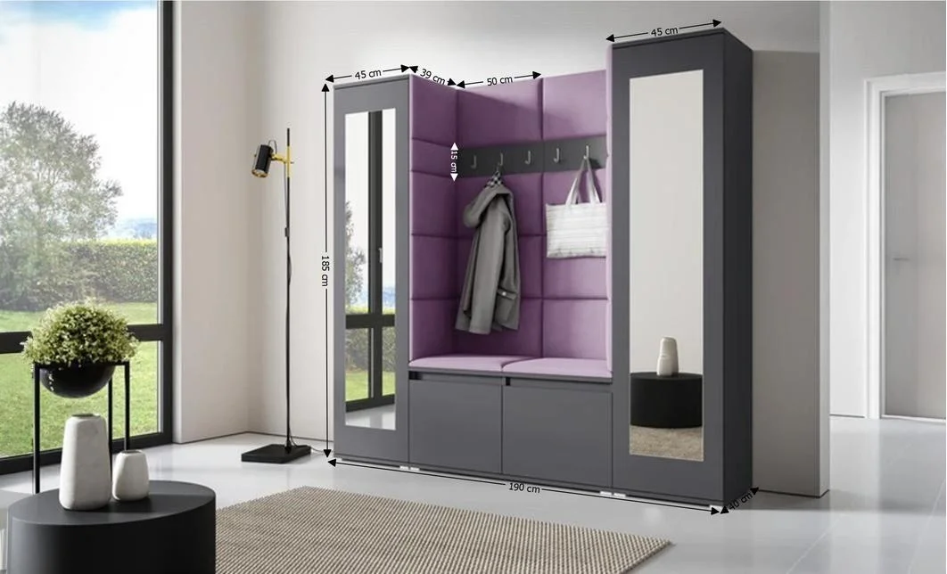 Cuier Hol Max 31, Grafit/ Mov - Trinity 11 1