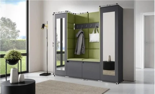 Cuier Hol Max 31, Grafit/ Verde - Trinity 12
