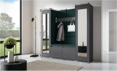 Cuier Hol Max 31, Grafit/ Verde - Trinity 28