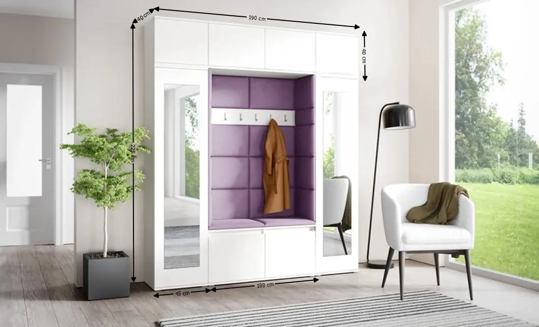 Cuier Hol Max 32, Alb/Mov - Trinity 11 1