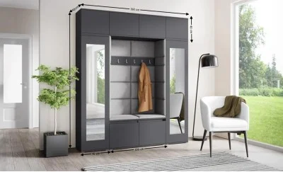 Cuier Hol Max 32, Grafit/Gri - Trinity 33