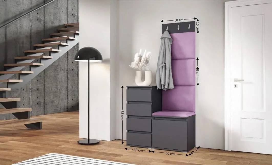 Cuier Hol Max 35, Grafit/Mov - Trinity 11 1