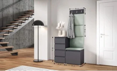 Cuier Hol Max 35, Grafit/Verde - Trinity 21
