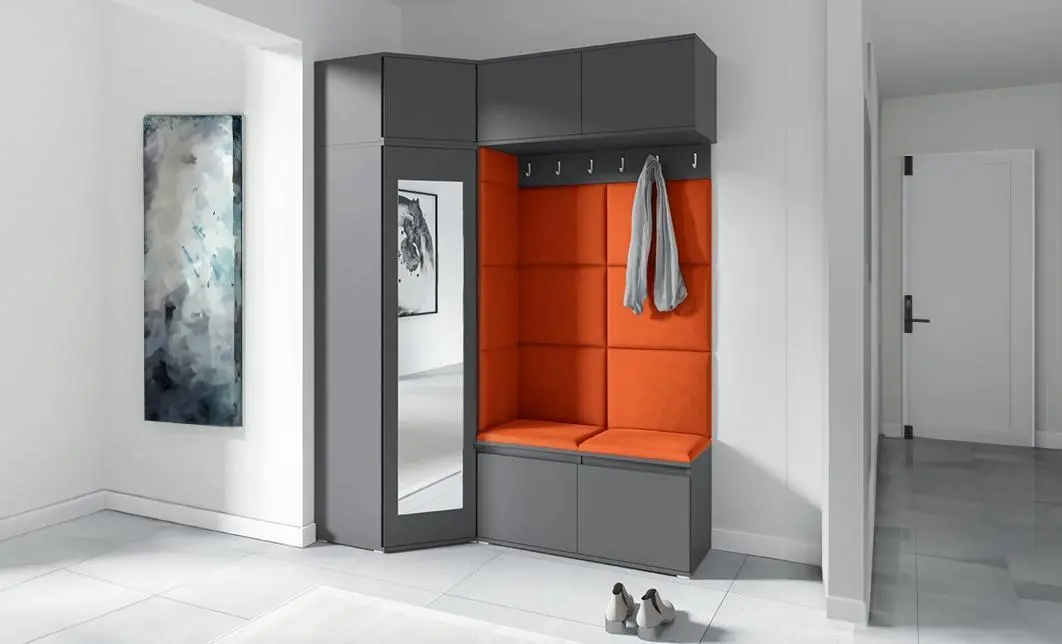 Cuier Hol Max 38, Grafit/Portocaliu - Trinity 25