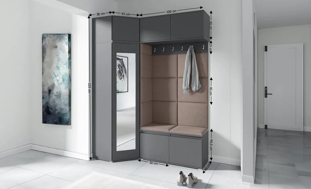 Cuier Hol Max 38, Grafit/Maro - Trinity 5 1