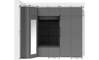 Cuier Hol Max 39, Grafit/Negru - Trinity 16