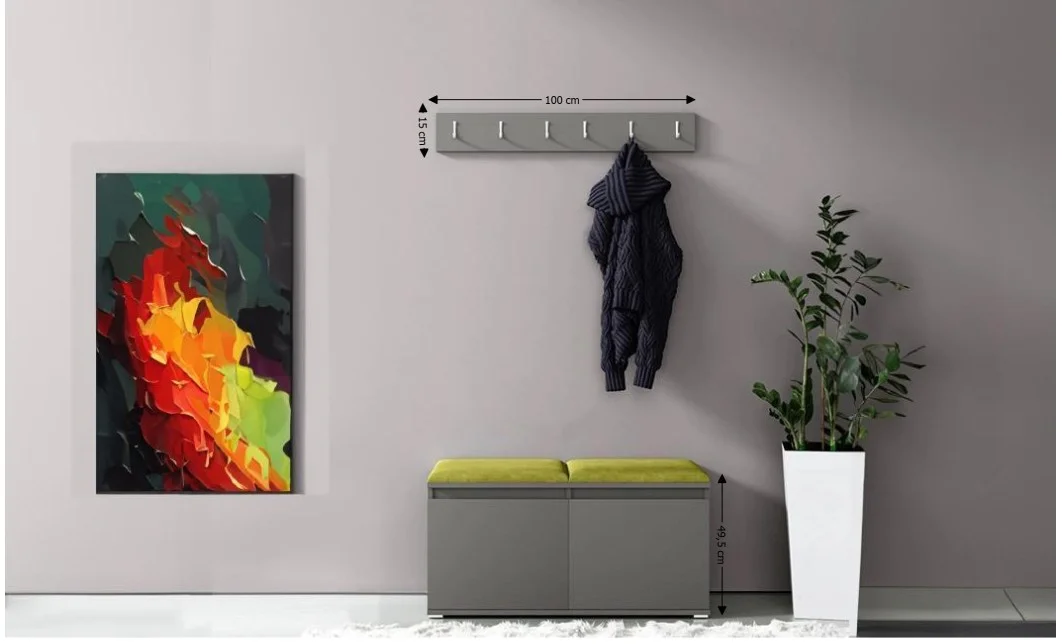 Cuier Hol Max 5, Grafit/ Verde - Trinity 12 1