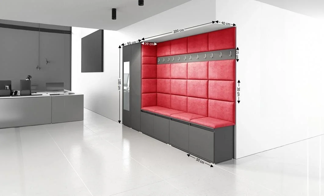 Cuier Hol Max 9, Grafit/Rosu - Trinity 9 1