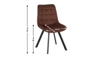 Set Masă Living Extensibilă Set Masă Extensibilă DTW0902MBE Albă cu 4 Scaune J265 Maro 5