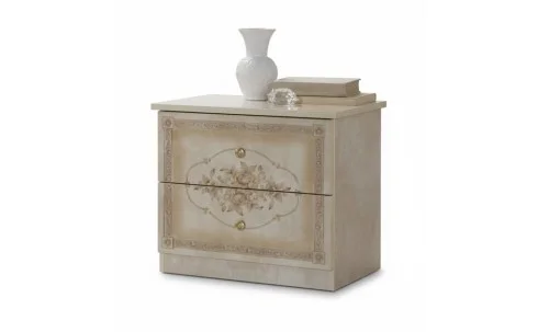 Dormitor Clasic Amalfi Beige cu Saltea, Somieră și Dulap 4 Uși Incluse