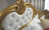 Dormitor Clasic Barocco Bianco Gold cu Dulap 6 Uși 2