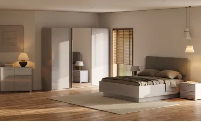 Dormitor Modern Megy cu Dulap 2 Uși