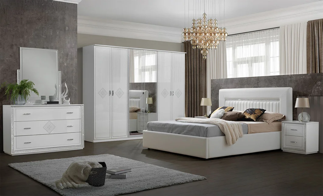 Dormitor Modern New Gemma cu Dulap 6 Uși  2