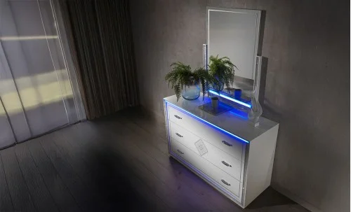 Dormitor Modern New Gemma cu Dulap 6 Uși 