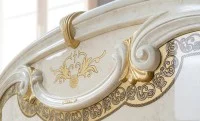 Dormitor Clasic Paloma Bianco Gold cu Dulap 6 Uși 4