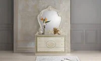 Dormitor Clasic Paloma Bianco Gold cu Dulap 6 Uși 6
