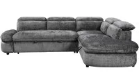 Colțar Extensibil Cremona KF7933 cu Ladă Depozitare, Șezlong Dreapta, Gri 4