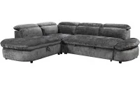 Colțar Extensibil Cremona KF7933 cu Ladă Depozitare, Șezlong Stânga, Gri 5