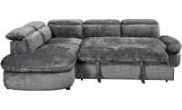Colțar Extensibil Cremona KF7933 cu Ladă Depozitare, Șezlong Stânga, Gri 6