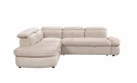 Colțar Extensibil Cremona KF7933 cu Ladă Depozitare, Șezlong Stânga, Bej 3