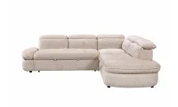 Colțar Extensibil Cremona KF7933 cu Ladă Depozitare, Șezlong Dreapta, Bej 3