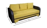 Canapea Extensibilă Corina Memory Mini, Mustar 2