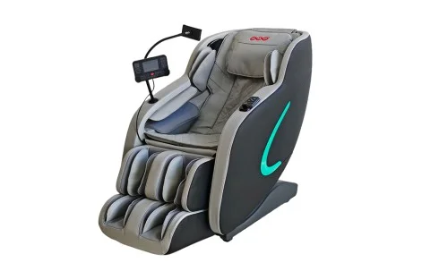 Fotoliu de Masaj A035 Bej/Gri, Masaj pentru Cap și Frunte, Neck Focus, Zero Gravity, Încălzire, Bluetooth