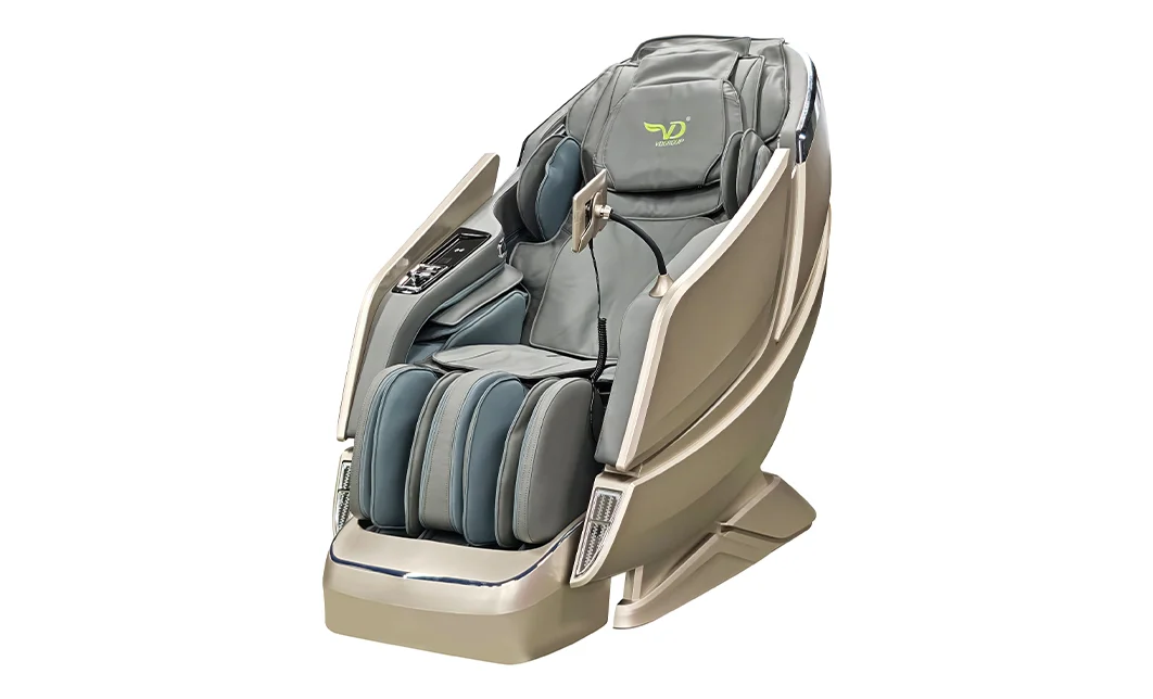 Fotoliu de Masaj VD-L136P Bej/Gri, 4D Dual Core, Șină SL 135 cm, Zero Gravity, Încălzire, Bluetooth 6